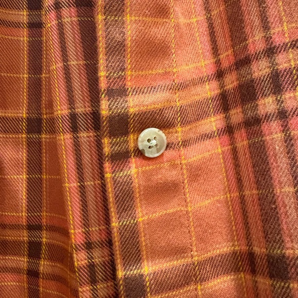 Marmot Orange Plaid Casual Button Down Shirt NWOT - Picture 6 of 6